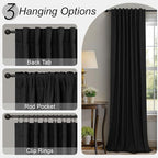Pitalk Black Blackout Curtains 96 Inches Long - Image 6