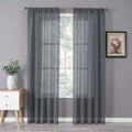 Tollpiz Sheer Curtains Linen Textured Bedroom Curtain Sheers Light Filtering by Tollpiz