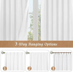 Natural 100% Blackout Linen Curtains 45 Inches - Image 8
