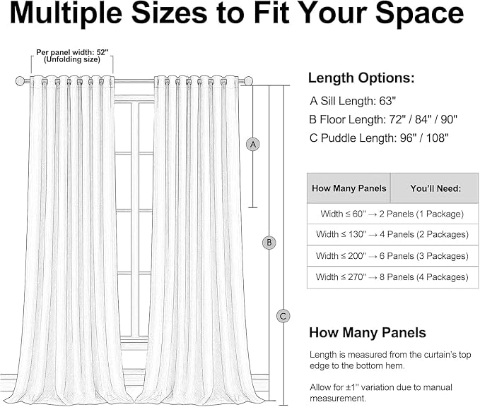 Frost Grey Blackout Linen Curtains 96 Inches Long 2 Panels - Image 8