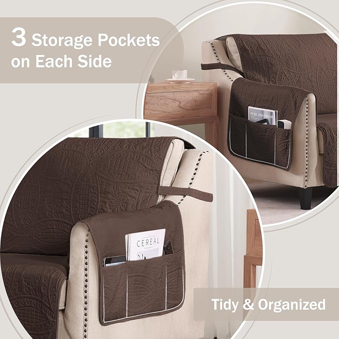 Soft Couch Cover 2 Cushion Sofa, Water-Repellent Sofa Slipcovers - Image 4
