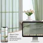 Extra Long Sheer Green Curtains - Image 7