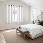 MIULEE Blackout Curtains for Bedroom 2 Panels 40 x 45 Inch Long Pure White | - Image 6