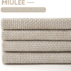MIULEE Soft Decorative Chenille Pillow Covers Cream 18x18 Pack of 4 | Modern - Image 6