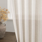 Beige Linen 102 Inch Long Curtains - Image 2