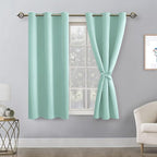 Short Blackout Curtains for Bedroom, 2 Panels, 38 x 45 Inch | Thermal Insulated - Image 8