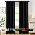MIULEE Blackout Curtains for Bedroom 2 Panels 40 x 80 Inch Long Black | Thermal by MIULEE