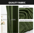 MIULEE Set of 4 Olive Green 45 Inch Short Blackout Kitchen Window Curtains | - Image 8
