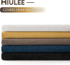 MIULEE Brown Chenille Couch Throw Pillow Covers, 18x18 | Set of 2, Modern - Image 6