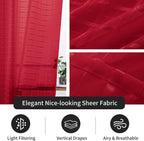 SpaceDresser Check Sheer Curtains 72 Inches Long - Image 4
