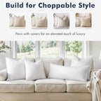 MIULEE 22x22 Pillow Inserts, Double-Layer Down-Proof Cotton Cover, Decorative - Image 4