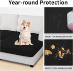 Easy-Going Stretch 4 Pieces Couch Cushion Covers - Image 3