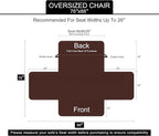U-NICE HOME Reversible Oversized 28''Chair Covers, Burgundy/Tan | Armchair Cover - Image 6