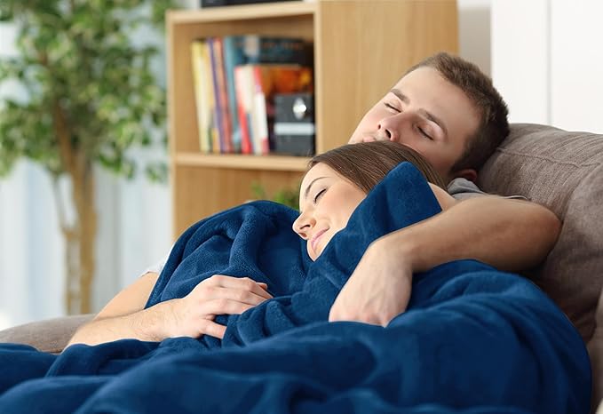 Utopia Bedding Ultra Soft Fleece Bed Blanket Twin Size Navy | Microfiber Plush - Image 6