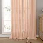 YoungsTex Peach Linen Curtains 84 Inch Length - Image 7
