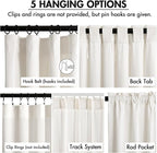 MIULEE Velvet Curtains 50W x 120L 2 Panels Ivory Blackout Curtains | Luxury - Image 2