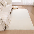 SHACOS Silky Soft Faux Rabbit Fur Area Rug 3'x5' Non Slip Washable Padded Throw by SHACOS