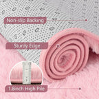 4x6 Pink Fluffy Soft Area Rug Non-Slip - Image 6