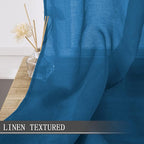 Tollpiz Sheer Curtains Linen Textured Bedroom Curtain Sheers Light Filtering - Image 2