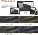 2 Pieces Sectional Couch Covers L Shaped Cover XXXL Charcoal Gray | Thick - Image 8