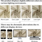 Taupe Sheer Curtains 90 Inches Long 2 Panels, Elegant Light Filtering Voile - Image 7