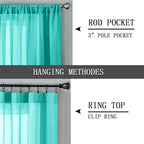 Tollpiz Short Sheer Curtains Living Room Linen Textured Curtain Sheers Light - Image 5