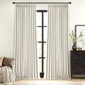 MIULEE Natural Pinch Pleated 100% Blackout Linen Curtains 40x98 Inches | Room by MIULEE