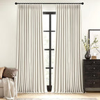 MIULEE Natural Pinch Pleated 100% Blackout Linen Curtains 40x98 Inches | Room by MIULEE