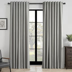 Topfinel 92 Inch Linen 100% Blackout Curtains 2 Panels by Topfinel