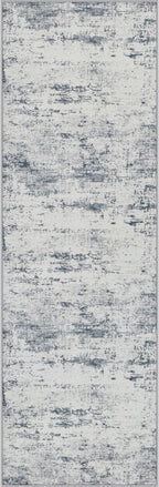 3x10 Washable Runner Rug：Modern Abstract Soft Carpet Blue Grey | by FXRHLP