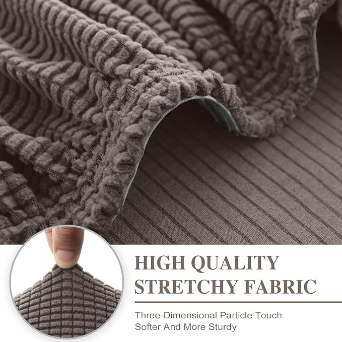 LA MEACK Couch Cushion Covers Seat Cushion Cover Stretch Couch Cover Separate - Image 4