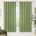 Light Filtering Linen Curtains 63 inches Long by LAMIT