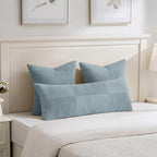 Fancy Homi Set of 2 Light Blue Decorative Throw Pillow Covers 22x22 Inch - Image 5