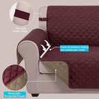 U-NICE HOME Large Sofa Cover Reversible Couch Cover - Image 3