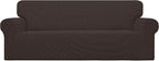 Easy-Going Stretch Oversized Sofa Couch Slipcover Washable Chocolate | 1-Piece by Easy-Going