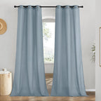 NICETOWN Rustic Linen 96 inch Long Curtains by NICETOWN