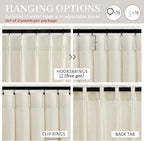 Extra Long 144 Inch Light Filtering Pinch Pleated Curtains - Image 5