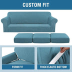 H.VERSAILTEX 4 Piece Stretch Sofa Covers - Image 4