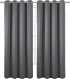 Grey Blackout Curtains/52 x 95 Inch/Set of 2 Panels Thermal Insulated Room - Image 2