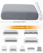 Fuloon Couch Cushion Slipcover, Super Stretch Individual Sofa Covers | 2 Pack - Image 3
