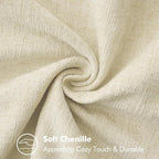 MIULEE Decorative Couch Throw Pillow Covers 20x20 Inch Cream White 2 Pack | - Image 3
