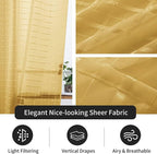 SpaceDresser Check Sheer Curtains 72 Inches Long - Image 4