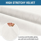 H.VERSAILTEX Velvet Stretch Individual Couch Cushion Cover Plush Cushion - Image 5