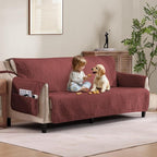 Soft Quilted Couch Cover with Pockets by Pamhaven