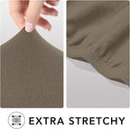PureFit Stretch Oversized Couch Covers Fleece Sofa Slipcovers Natural | 1-Piece - Image 4
