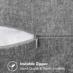 MIULEE Decorative Lumbar Throw Pillow Covers 12x20 Inch Dark Gray 2 Pack | - Image 3