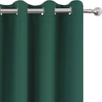 Dark Green Thermal Blackout Curtains/52 x 72 Inch/Set of 2 Panels Room - Image 7