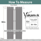Yakamok Room Darkening Curtains 52x96 inch Greyish White-Living Room | 2 panels - Image 6