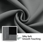 SimpleHome Grey 100% Blackout Curtains Room Darkening Living Room 96 Inch | - Image 7