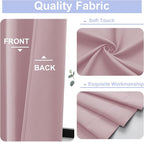 Simplebrand Ava Blush Short 36 Inches Blackout Curtain 2 Panels Set, Half - Image 2